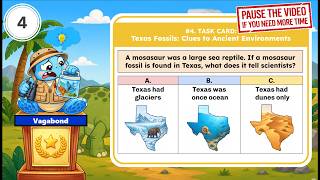 TEKS Science 4th Grade - 4.12C: Texas Fossils: Clues to Ancient Environments (Task Card)