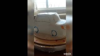 бисквитный торт машина