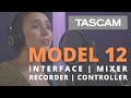 Tascam model 12 interface mixer recorder controller for music and multimedia creators