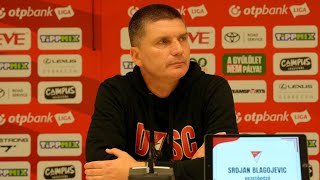 Sajtótájékoztató: DVSC-MTK 1-2, Srdjan Blagojevic értékelése🎙