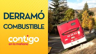 BOTÓ BENCINA EN PLENA VÍA: El grave accidente de bus Red en Lo Barnechea - Contigo en la Mañana