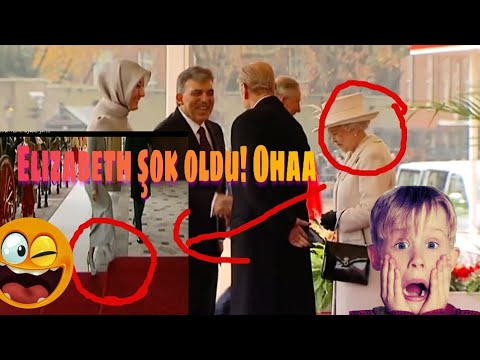 Kraliçe Elizabeth Abdullah Gül'ün eşinin ayakkabılarını görünce şok oluyor.