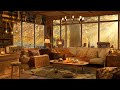 Rainy Autumn Cafe in Cozy Coffee Shop Ambience ☕ Relaxing Jazz Background Music to Relax/Study to