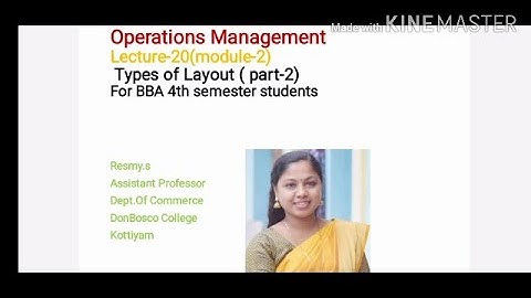 LECTURE-20-OPERATIONS MANAGEMENT (MODULE-2)TYPES OF LAYOUT(PART-2) BBA  S4