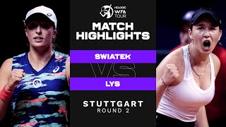 Iga Swiatek vs. Eva Lys | 2022 Stuttgart Round 2 | WTA Match Highlights