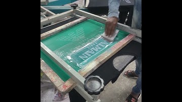 Screen printing on Hoody by 8 color screen printing machine