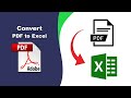 How to convert pdf to excel and create single worksheet for the document using Adobe Acrobat Pro DC