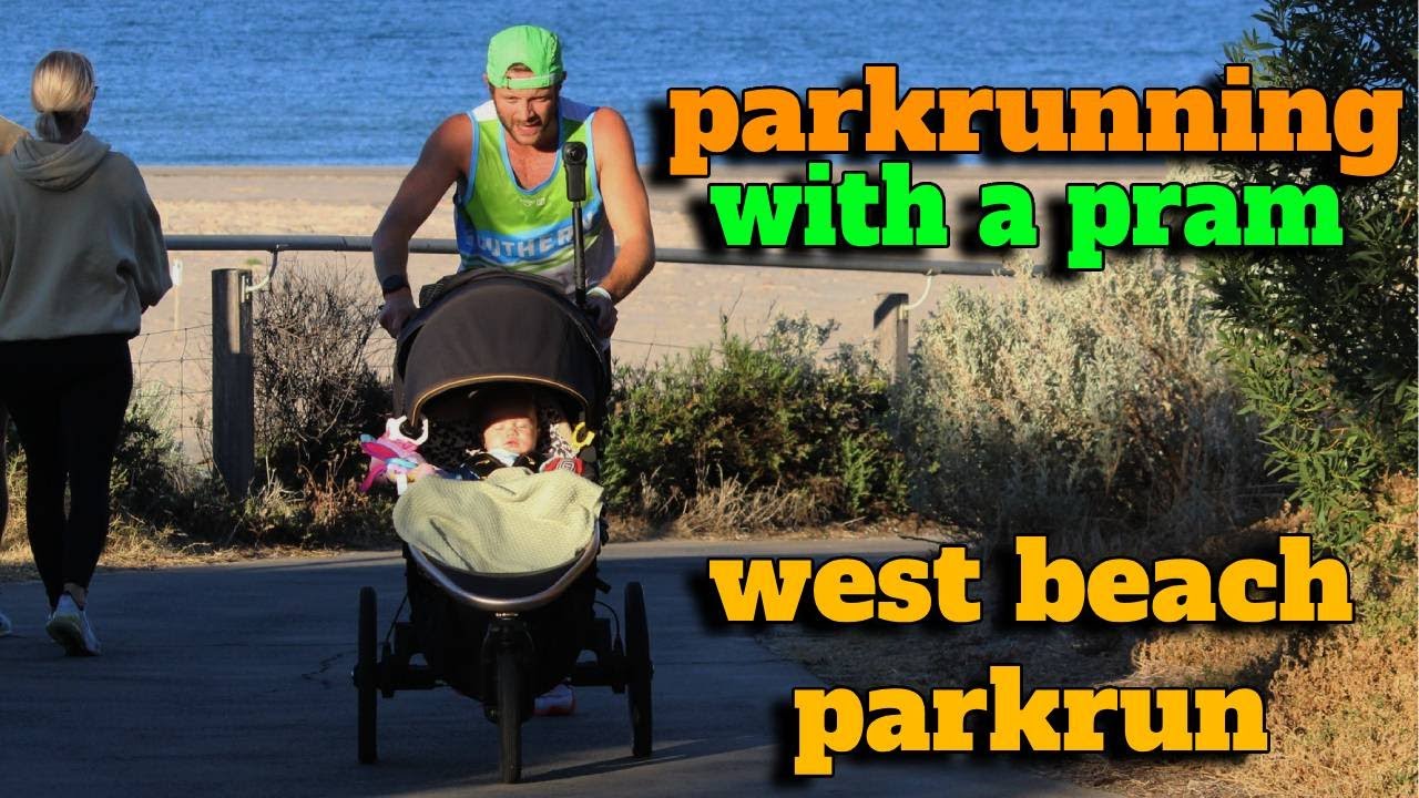 🌊 Running West Beach parkrun with a Pram | A Scenic 5K by the Sea! 👶🛞