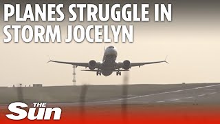 Storm Jocelyn chaos: Pilots struggle in battle against fierce winds to land planes