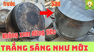 Mẹo Tẩy Xoong Chảo Bị Ố Đen Thành Trắng Bóng Như Mới Chỉ Vài Phút.#Tips To Clean Black Pot Stains.