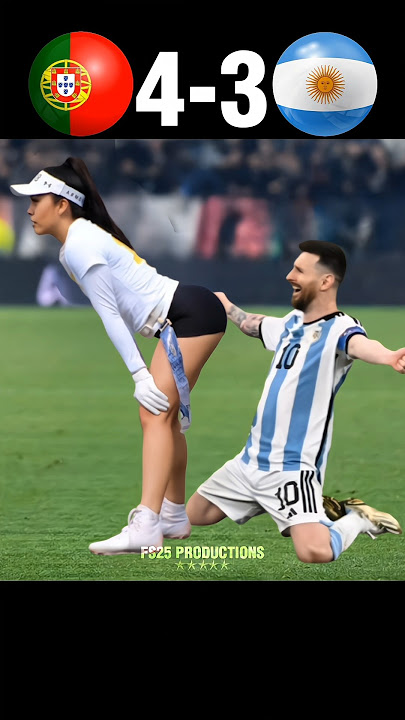 Ronaldo Showed Messi Who is the Boss Portugal x Argentina World Cup 2026 Imaginary #football #shorts