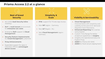 Prisma Access 2.2 - New Features Overview