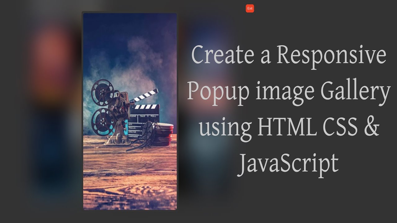 Creating a Responsive Popup image Gallery using HTML CSS and JavaScript ...