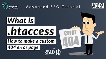 What is .htaccess file? | How to Setup Custom 404 Redirects | Seo tutorial in Tamil | Part-19