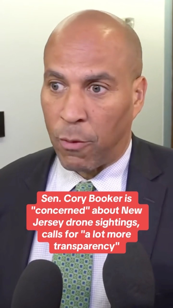 Sen. Cory Booker of New Jersey says he is concerned about drone sightings #shorts