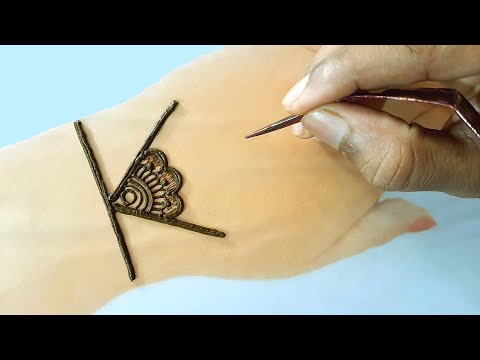 Simple Mehndi Design trick from K letter|| K अक्षर से मेहँदी बनाना सीखे ||Mehndi for Beginners Gol T