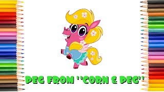 How To Draw Peg From Corn And Peg Cartoon Serie Step By Step Tutorial For Kids