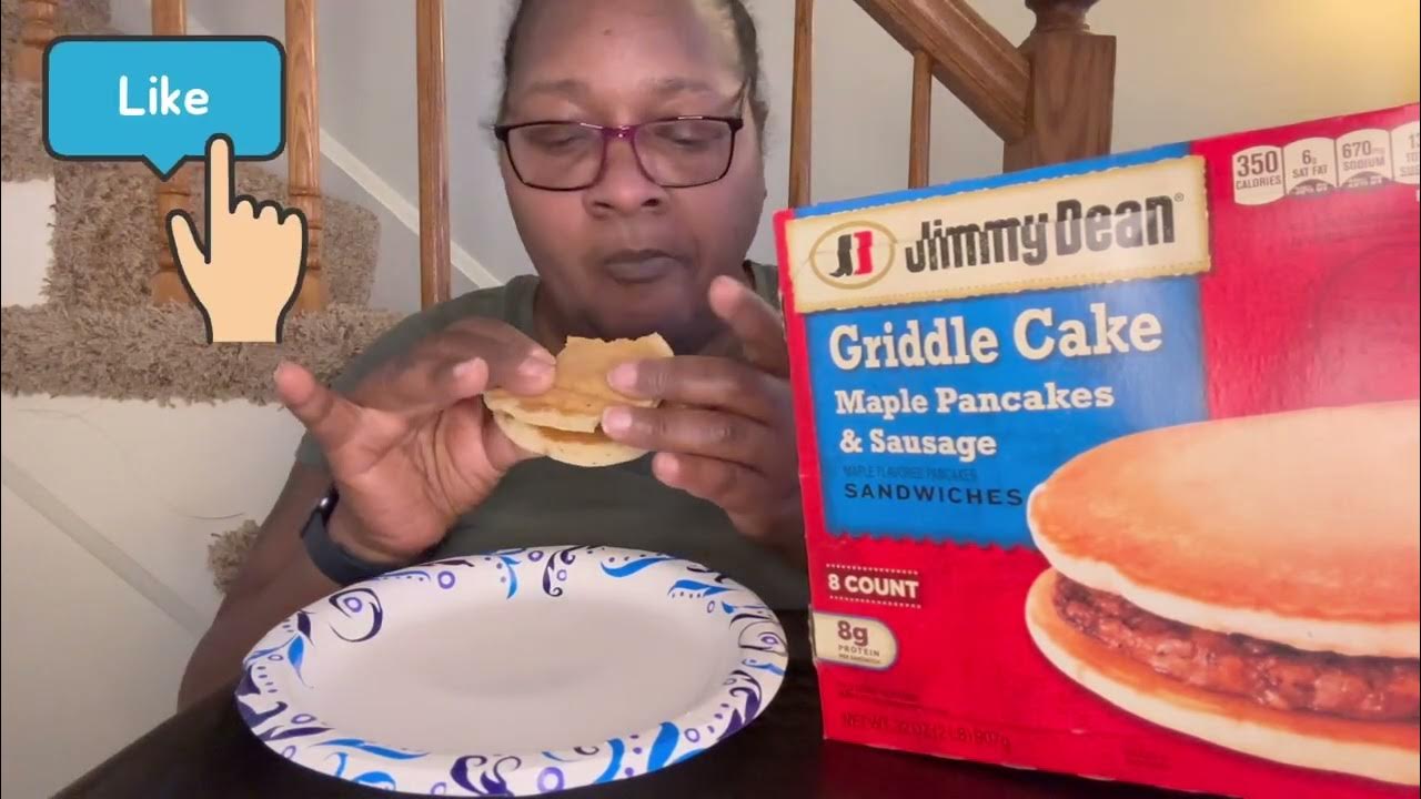 Food Review Jimmy Dean Griddle Cake Maple Pancakes and Sausage YouTube