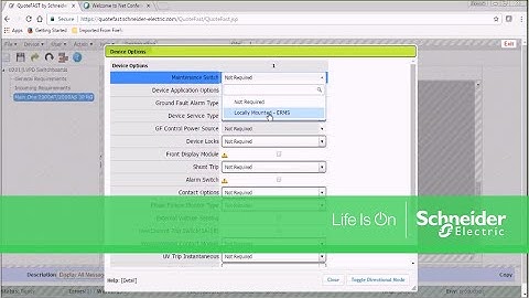 Adding ERMS for a QED Type Switchboard Using Product Selectors | Schneider Electric Support