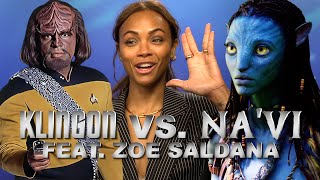 Na'vi vs. Klingon – which language is harder? Zoe Saldana knows!