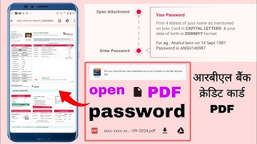 RBL Credit Card PDF Password | How To Open RBL Bank Statement PDF Password PDF Password #JNJR #NJRJ