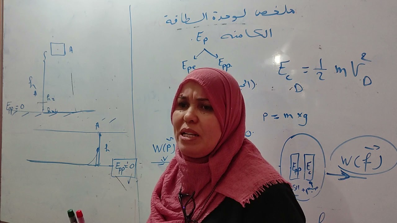 ملخص للطاقة الكامنة الثقلية 2 ثانوي _اهم النقاط على  الطاقة  الكامنة  الثقلية Epp  لحل التمارين