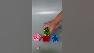 🤩 ASMR Bead Pouring! Satisfying Color Sorting & Dropping Sounds into Star Cups! 🌟