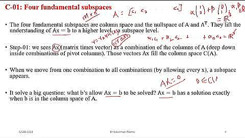 L02 Fundamental subspaces