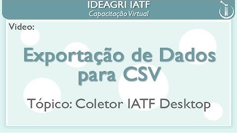 Exportação de Dados para CSV