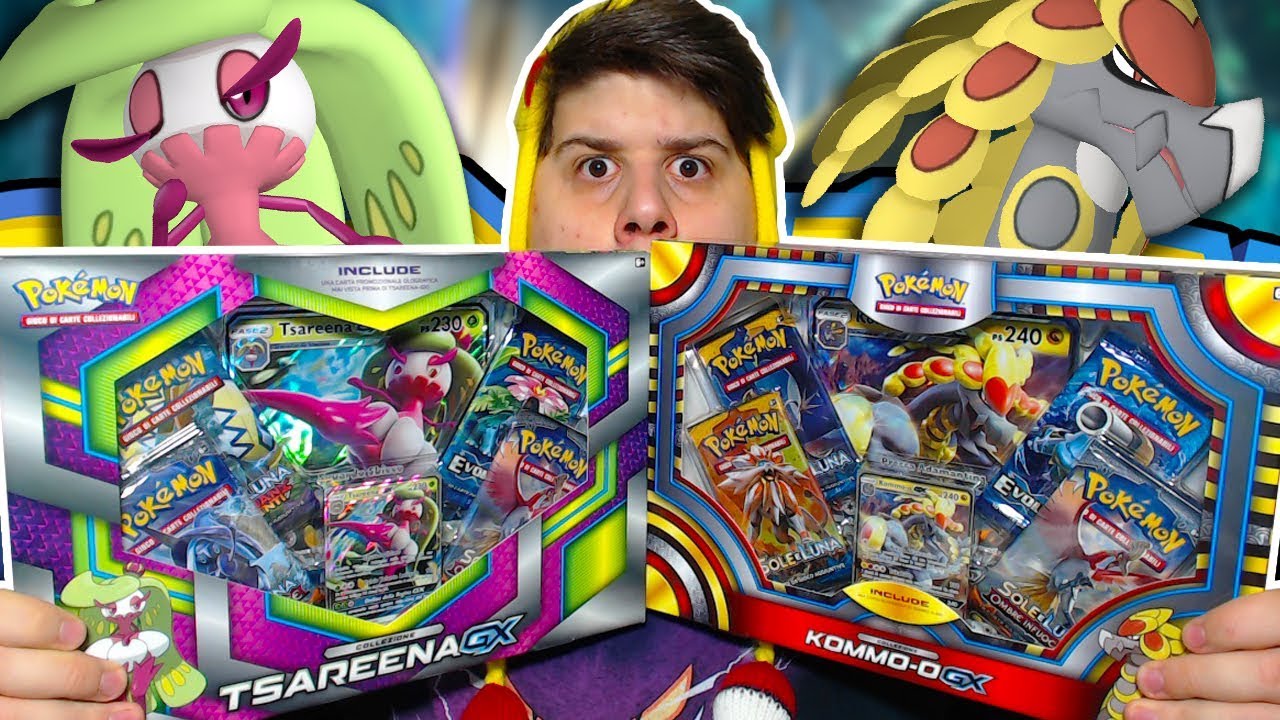 APRO 2 COLLEZIONI IN UN VIDEO! KOMMO-O GX E TSAREENA GX - Pack Opening Pokémon - YouTube