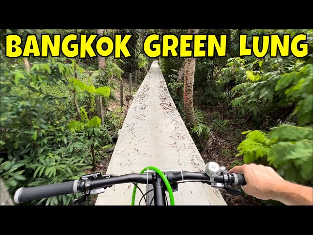 My FIRST BIKE Ride in THAILAND 🇹🇭 BANGKOK Green Lung Bang Krachao class=
