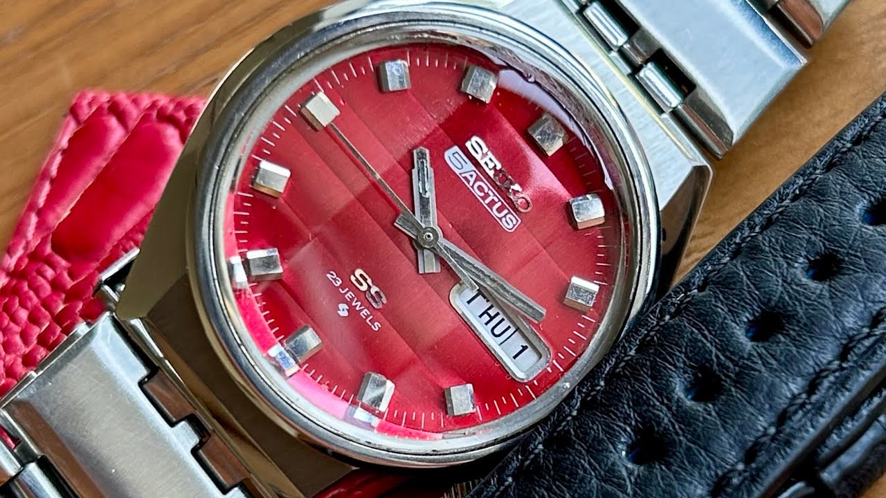 Colorful Repainted Dial - Vintage 1974 Seiko 5 Actus 6106-8680 w