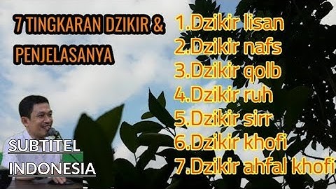 7 Tingkatan dzikir dan pengertianya - dr.fahrudin faiz s.ag