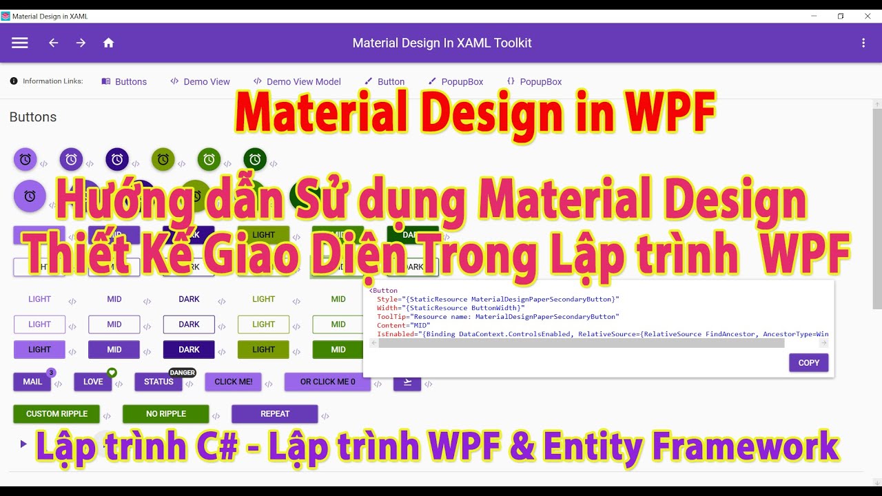 Material Design In Wpf | Thiết Kế Giao Diện Với Material Design | Lập Trình Wpf | Khoaicodetv