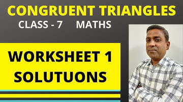 D.A.V. Maths | Congruent Triangles |  Worksheet 1 | Class 7 | Chapter 9