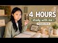 4H STUDY WITH ME LIVE 📚 50/10 Pomodoro | Quiet Korean Study Room | No Talking