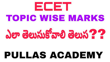 ecet syllabus||ECET SUBJECT WISE MARKS
