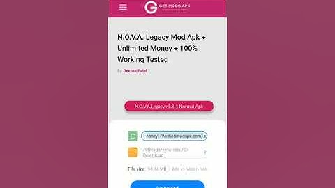 How to download nova legacy 100% working mod