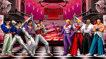 [KOF Mugen] Robert Garcia Team vs Geese Howard Team