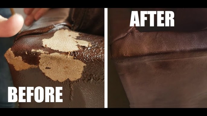 IT WORKS! Leather Repair Kit for Couch. How to Repair Leather Couch &  repair peeling leather 