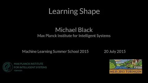 Building a Digital Human - Michael Black - MLSS 2015 Tübingen