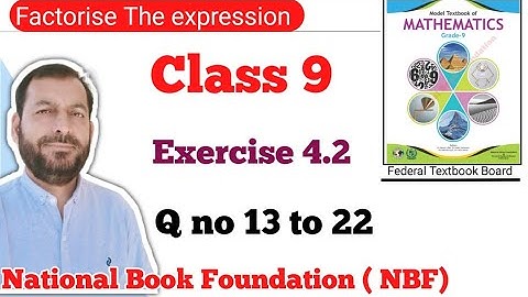 Class 9 Exercise 4.2  NBF Maths  Ex 4.2 Class 9th federal board FBISE Math national Book foundation
