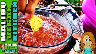 How To Make Malibu Garden Fresh Salsa - Malibu Vegan Kitchen 002
