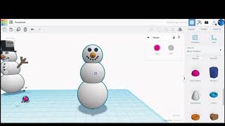 TinkerCAD  Snowman