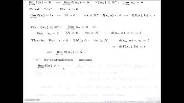 Limit of function by limit of sequence
