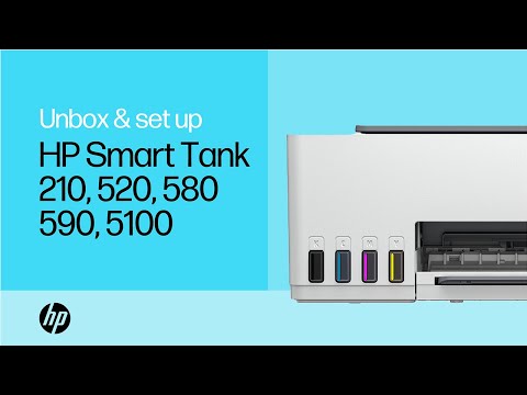 Unbox & set up | HP Smart Tank 210, 580, 590, and 5100 printers | HP Support