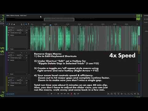 Adobe Audition - Remove Gaps Macro