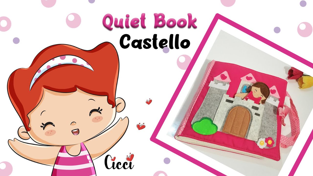 Castello Principessa Quiet Book, libro sensoriale,
