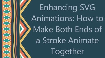 Enhancing SVG Animations: How to Make Both Ends of a Stroke Animate Together