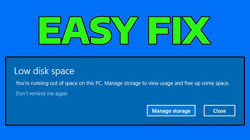 How To Disable Low Disk Space Message in Windows